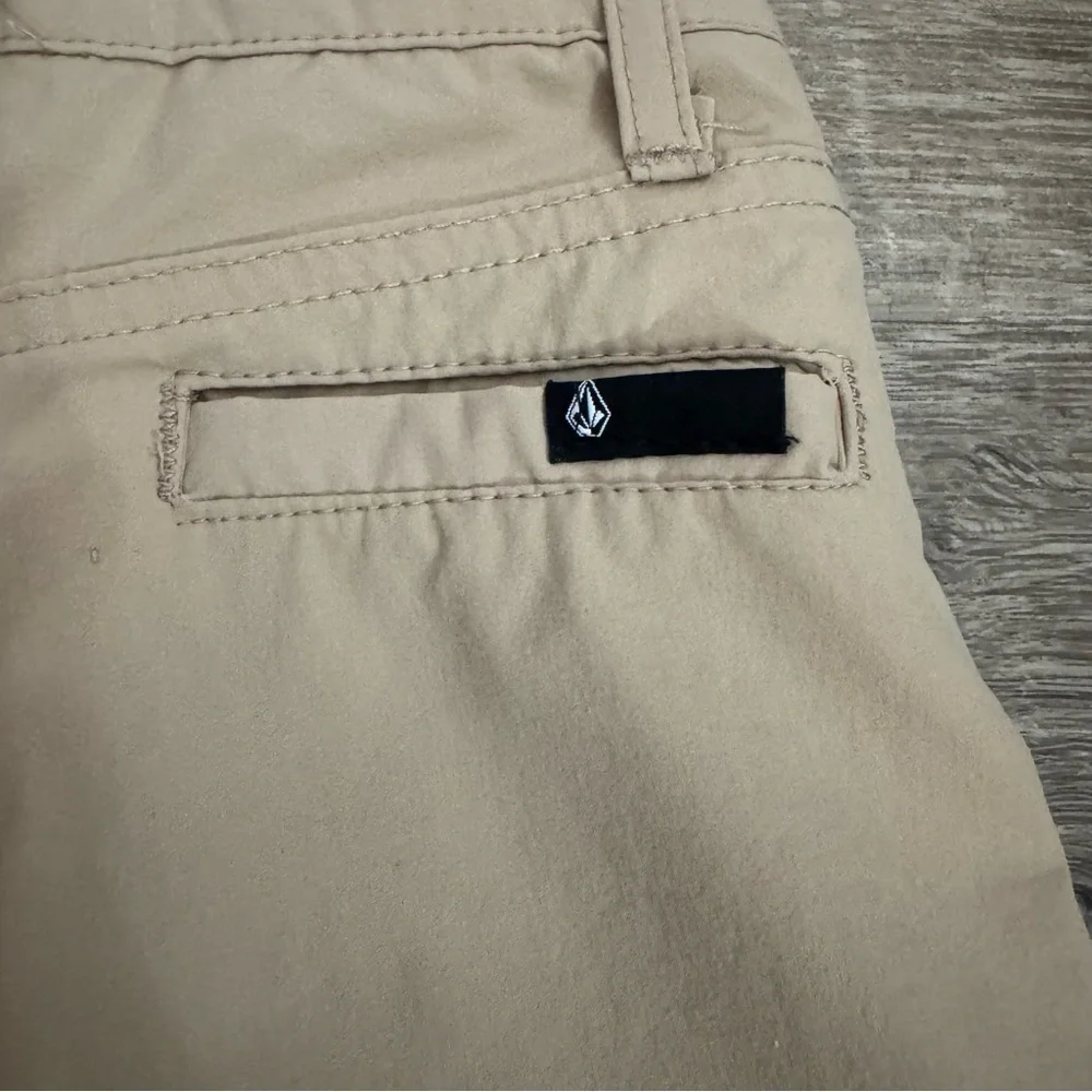 Kid's Volcom Tan Flat Front Walking Shorts